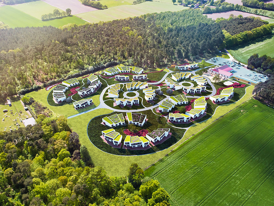 BANNER_Vakantiepark in Eksel 3D render duurzaam bosland luchtfo kopiëren