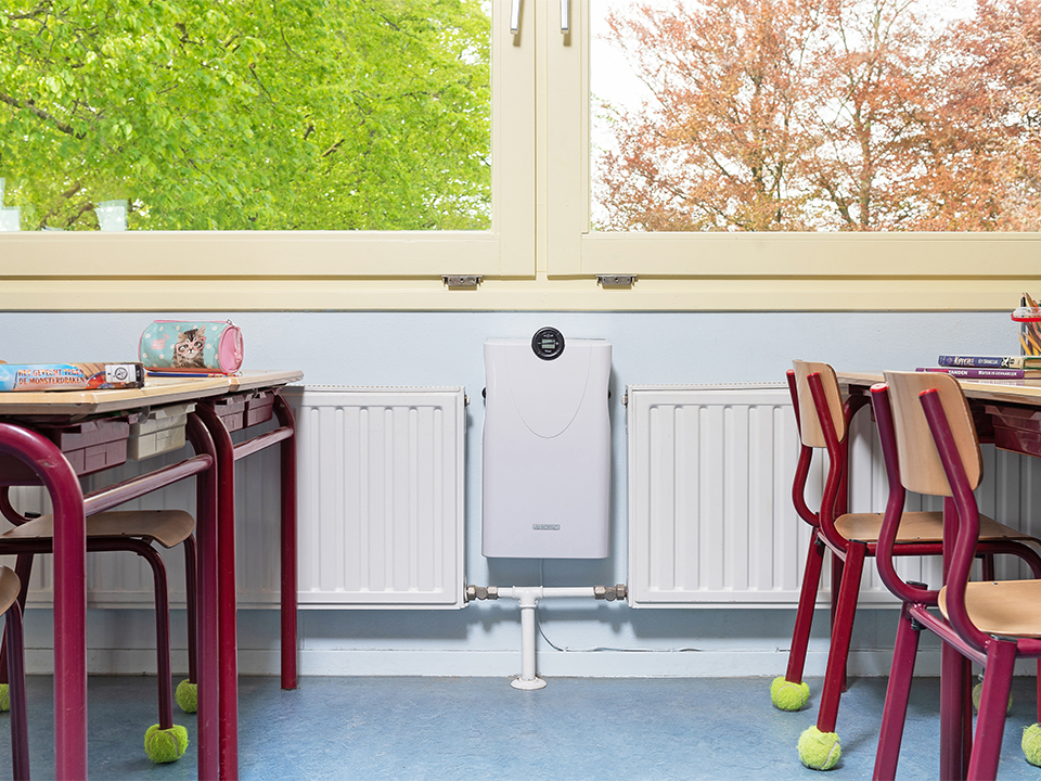 Fluisterstille wandventilator zorgt voor gezonder binnenklimaat in schoolgebouwen
