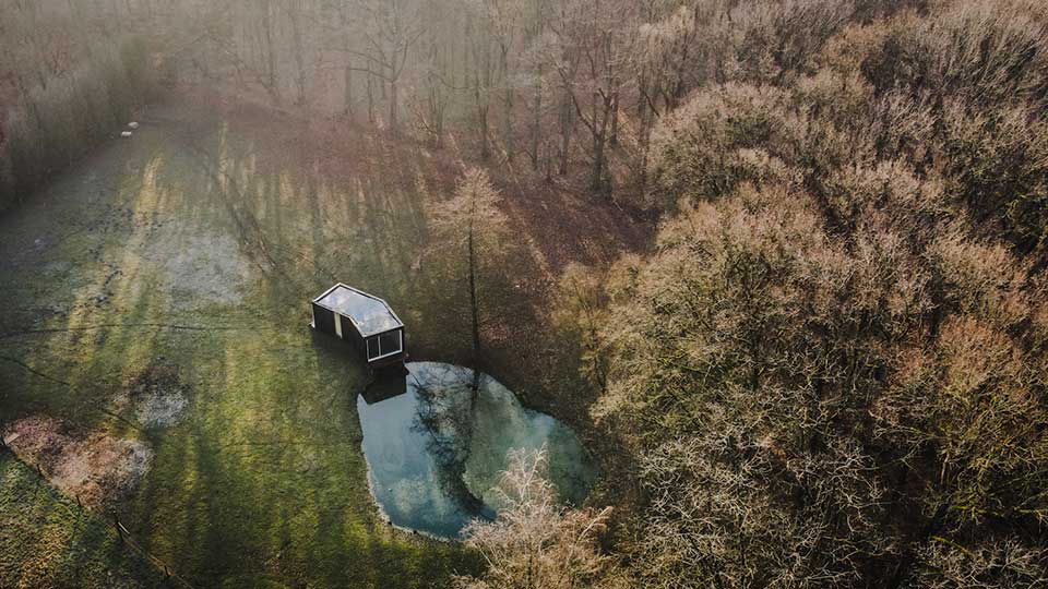 Naar kantoor in je eigen tuin